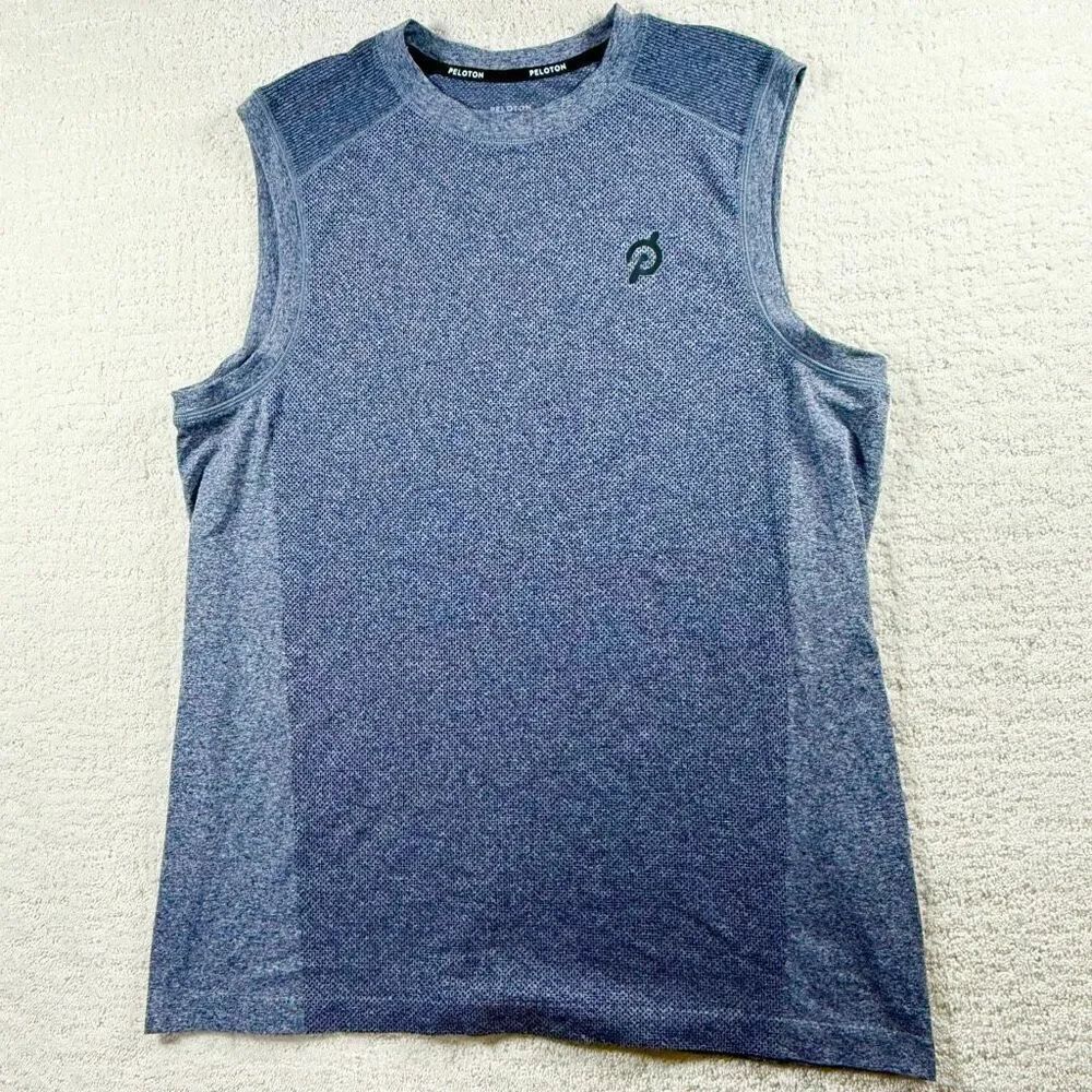 Peloton Seamless Sleeveless Athletic Muscle Tank in Deep Navy - US Men’s XL